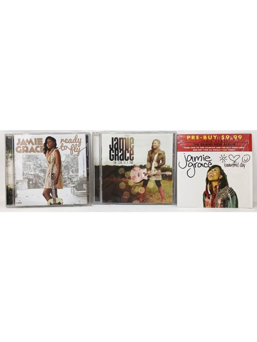 3 Jamie Grace CD Lot: Ready To Fly One Song At A Time Beautiful Day Bundle #D-9